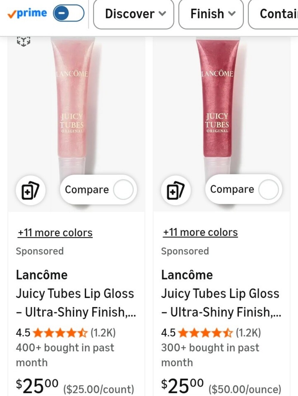 Lancome Juicy Tubes Original Lip Gloss - Marshmallow Electrd 2 Pk - Picture 3 of 3